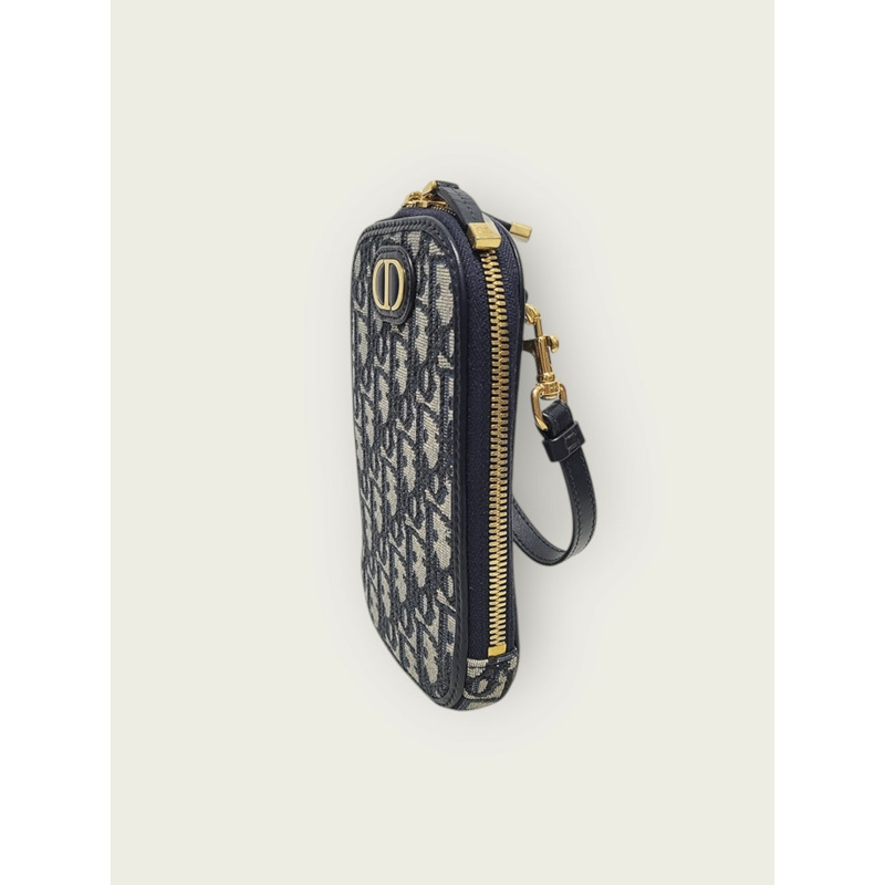 【包稅】DIOR 海軍藍斜紋蒙田30手機鏈包-1