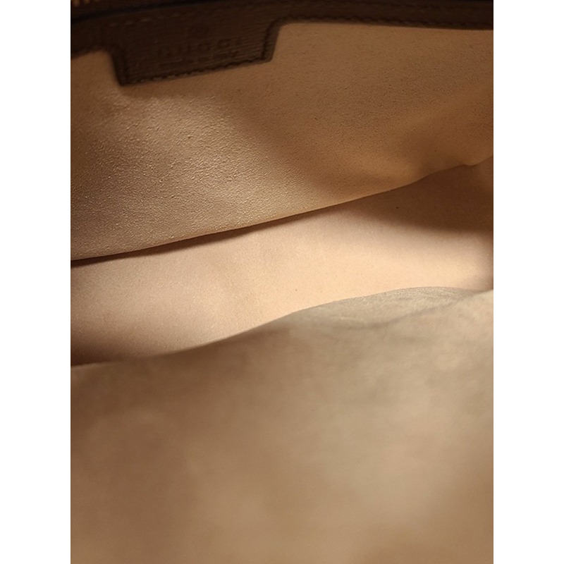【包稅】GUCCI 棕色 GG Supreme 1955 馬銜扣小號單肩包-3