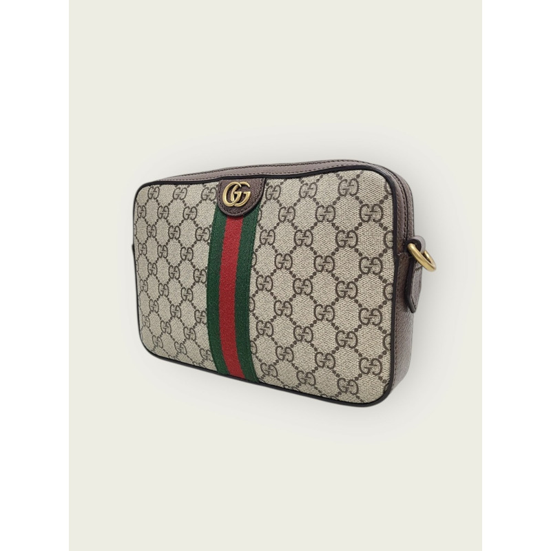 【包稅】GUCCI 米色 GG Supreme Ophidia 斜背包-1