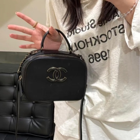 ✨Chanel 黑金雙C盒子/相機包 全套有保卡🖤