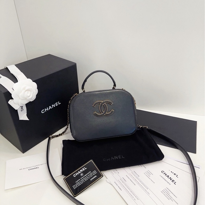 ✨Chanel 黑金雙C盒子/相機包 全套有保卡🖤-4
