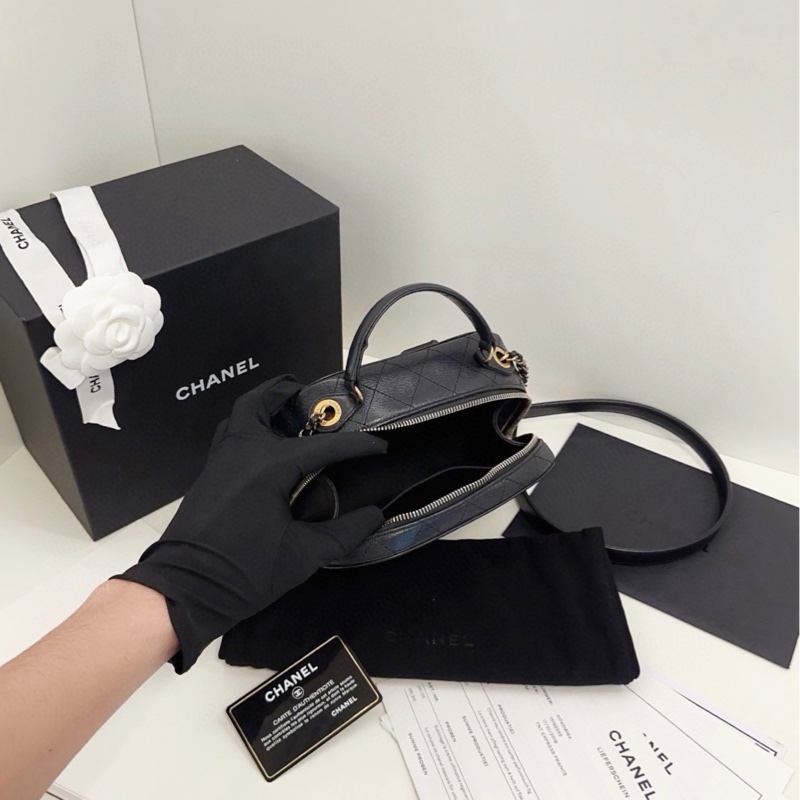 ✨Chanel 黑金雙C盒子/相機包 全套有保卡🖤-9
