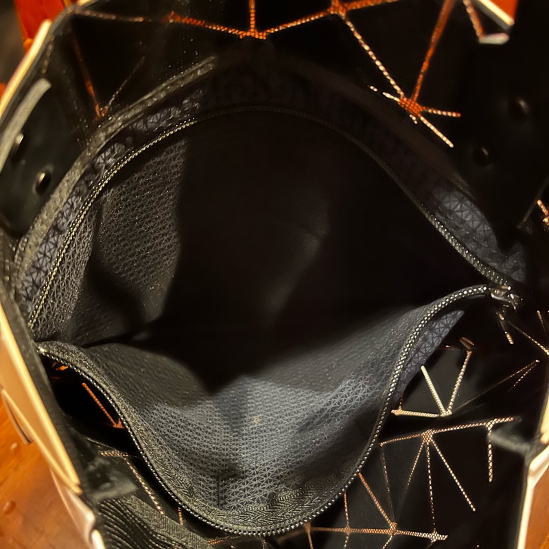 三宅一生嫩粉/嫩橘雙色托特包-4