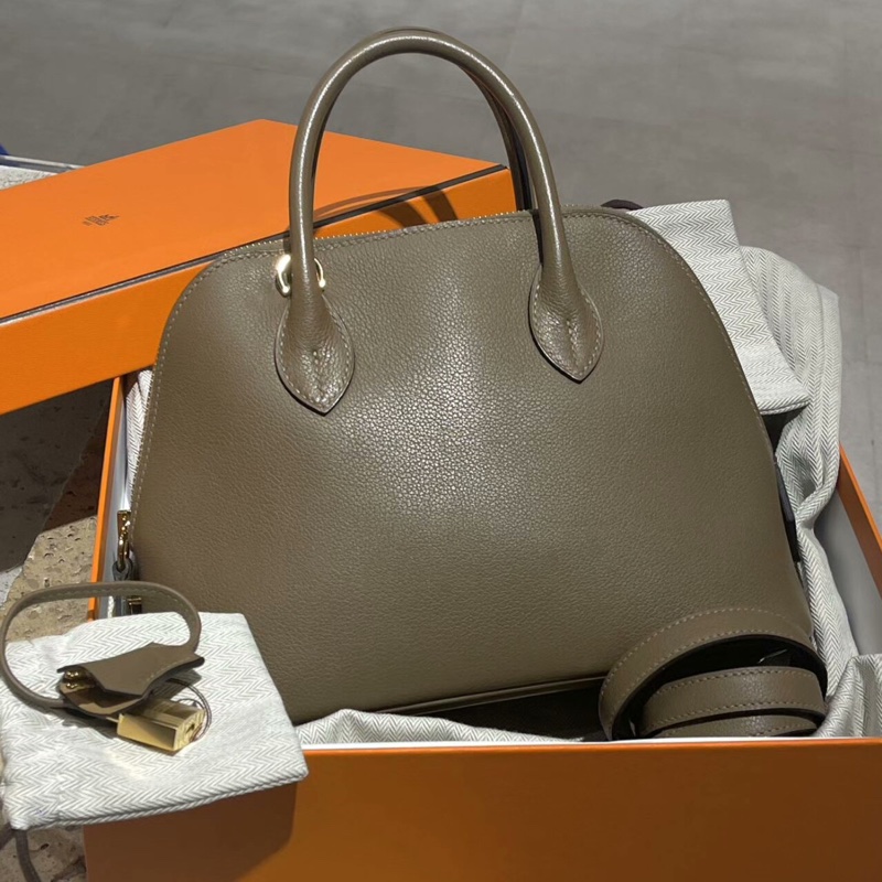 Hermes 愛馬仕 bolide 25保齡球 D0威馬犬內拼4B餅乾色金扣 evercolor z刻99新-0