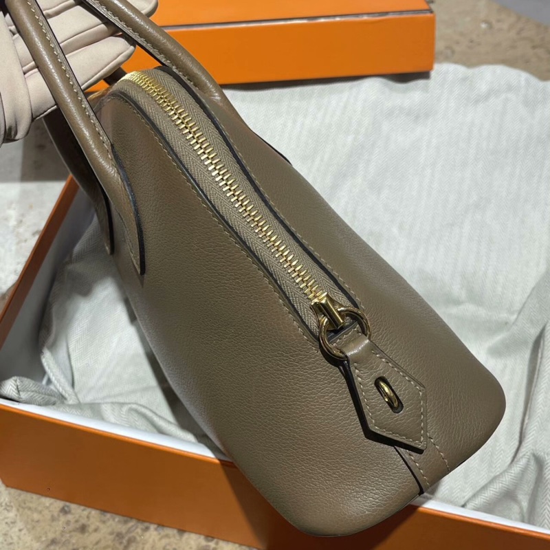Hermes 愛馬仕 bolide 25保齡球 D0威馬犬內拼4B餅乾色金扣 evercolor z刻99新-4
