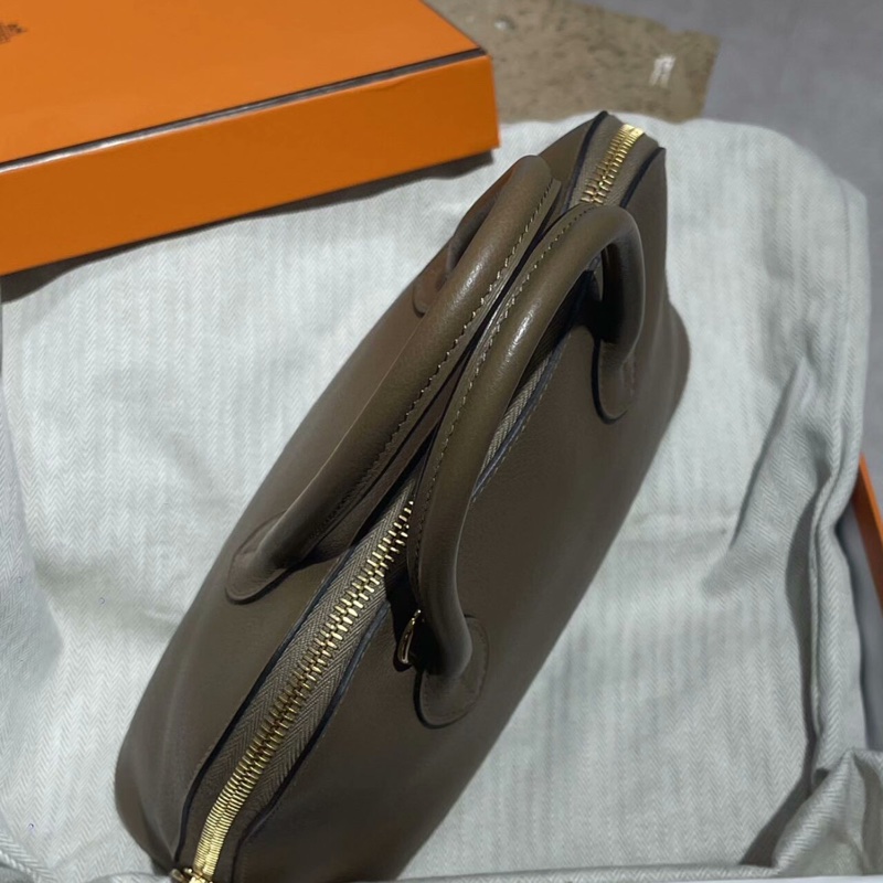 Hermes 愛馬仕 bolide 25保齡球 D0威馬犬內拼4B餅乾色金扣 evercolor z刻99新-5