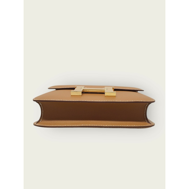 【包稅】HERMES 棕色鍍金康斯坦丁24肩包-5