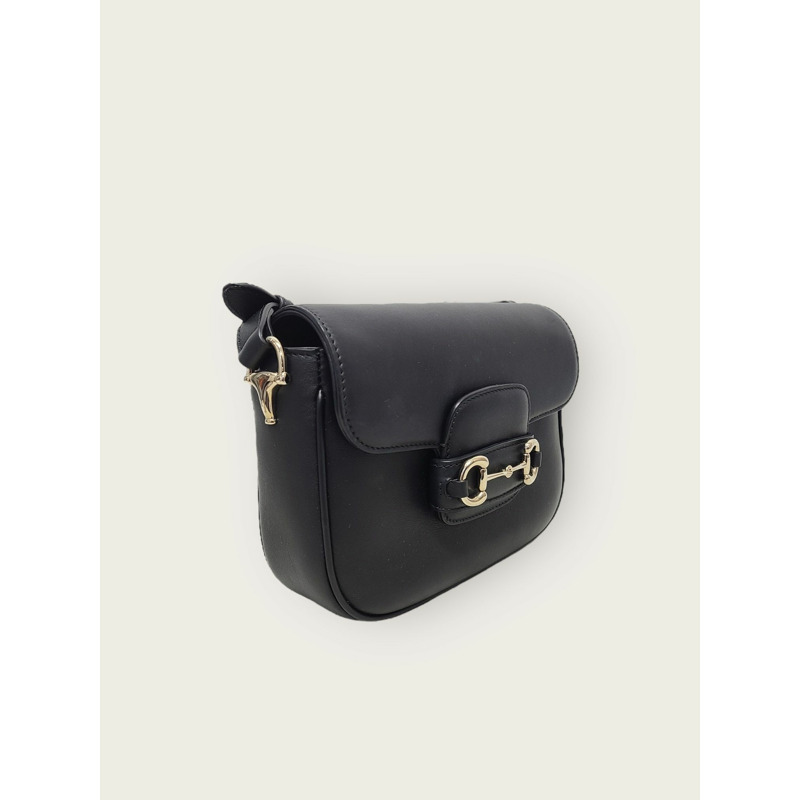 【包稅】GUCCI 黑色小牛皮馬銜扣1955款柔軟小號肩包-2