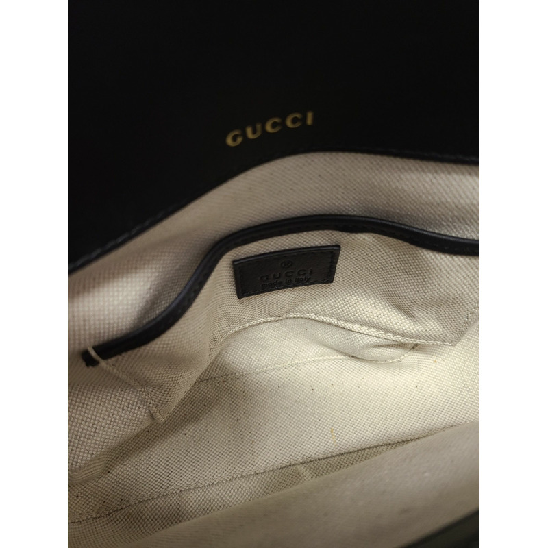 【包稅】GUCCI 黑色小牛皮馬銜扣1955款柔軟小號肩包-3