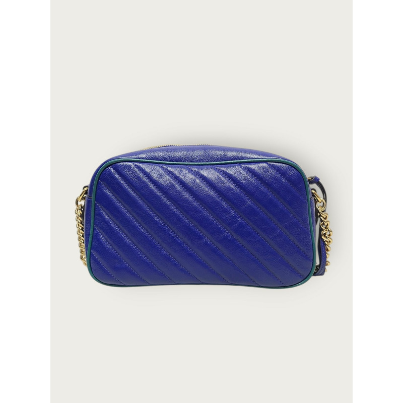【包稅】GUCCI 藍綠色 GG Marmont Matelassé 小相機包-4