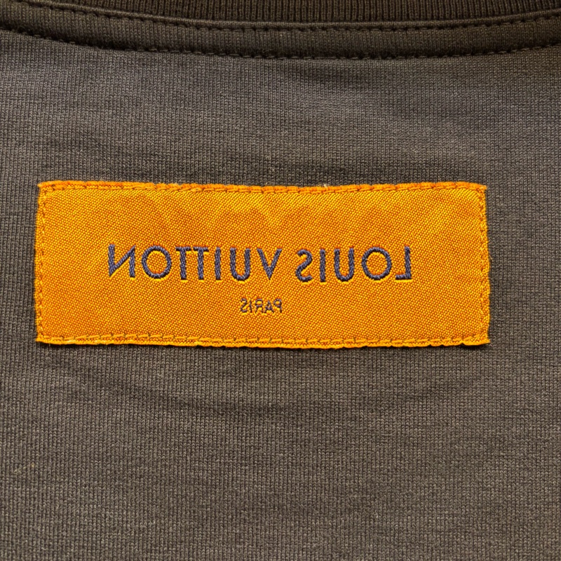 LV/路易威登/LOUIS VUITTON/浮雕LOGO黑色S短袖T恤-3
