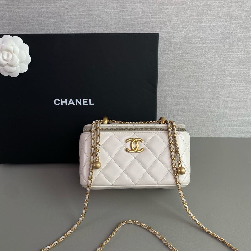 ✨Chanel 24c 雙金珠白色長盒子 晶片款🤍-1
