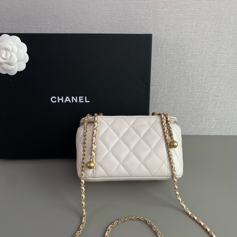 ✨Chanel 24c 雙金珠白色長盒子 晶片款🤍-4