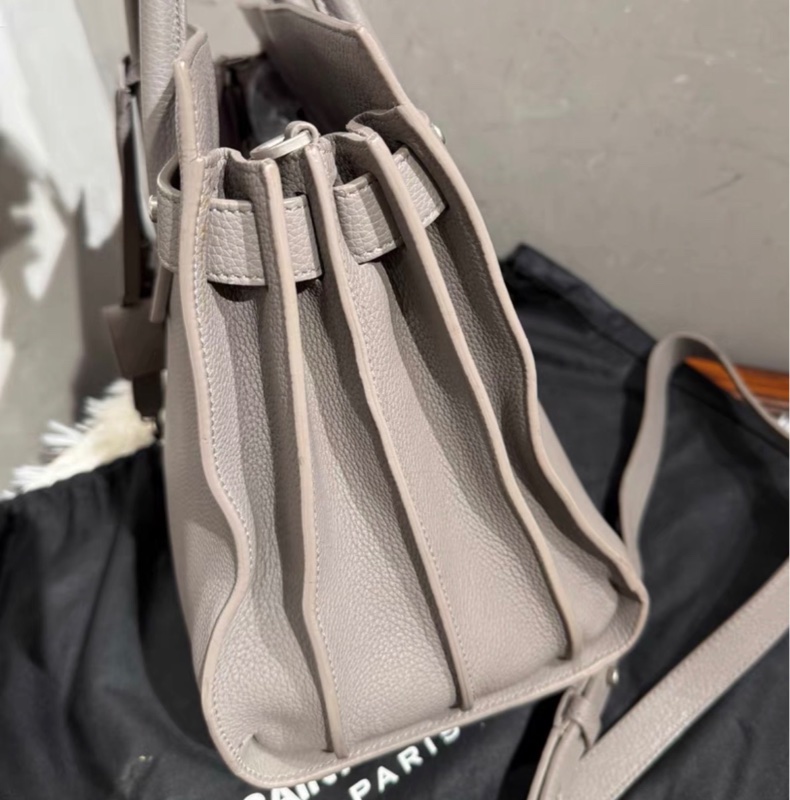 【95%新 ✨ 全網最低價!】YSL經典Sac de Jour 風琴包 大象灰 托特包 荔枝皮上班 外出包-6