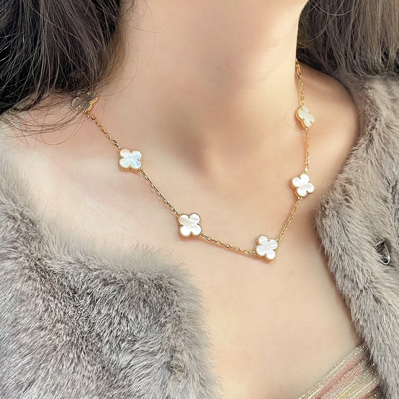 ✨VCA 梵克雅寶 白貝母十花項鍊 全套配件🤍-1