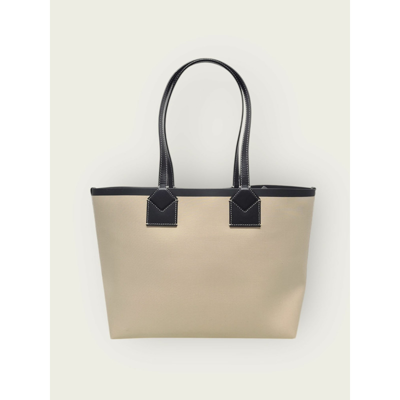 【包稅】BURBERRY 米色 Heritage Label London 小號手提單肩包-4