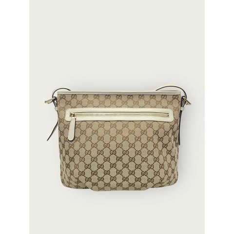 【包稅】GUCCI 白色 GG Supreme 帆布肩斜背包