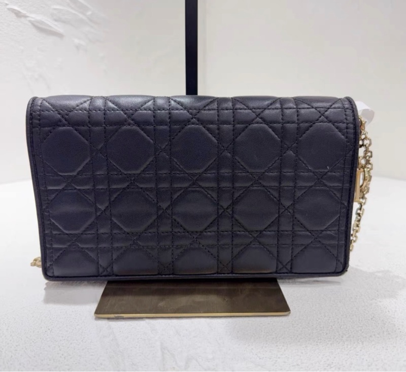 【90%新 ✨ 全網最低價!】Dior 迪奧戴妃 黑金woc 三合一 鏈條包(下單前請私聊確認❤️)-3