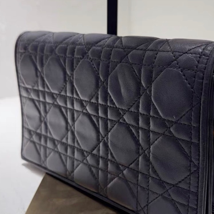 【90%新 ✨ 全網最低價!】Dior 迪奧戴妃 黑金woc 三合一 鏈條包(下單前請私聊確認❤️)-7