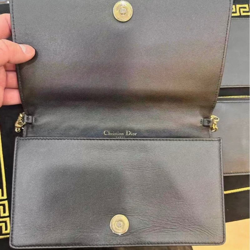 【90%新 ✨ 全網最低價!】Dior 迪奧戴妃 黑金woc 三合一 鏈條包(下單前請私聊確認❤️)-9