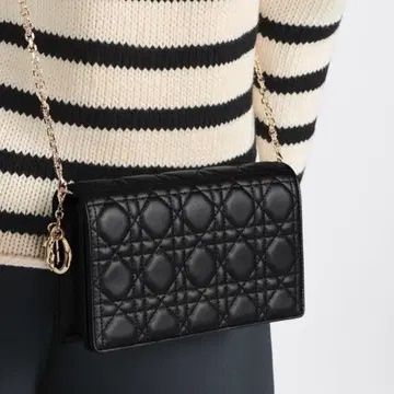 【96%新 ✨ 全網最低價！】Dior 迪奧戴妃 黑金woc 三合一 鏈條包（下單請先向我們查詢❤️）-2