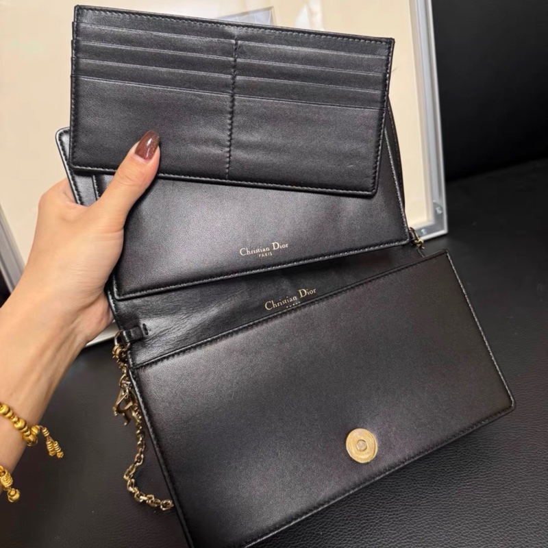 【96%新 ✨ 全網最低價！】Dior 迪奧戴妃 黑金woc 三合一 鏈條包（下單請先向我們查詢❤️）-8