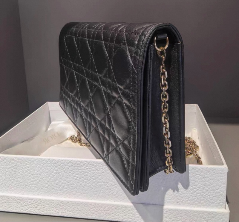 【96%新 ✨ 全網最低價！】Dior 迪奧戴妃 黑金woc 三合一 鏈條包（下單請先向我們查詢❤️）-2