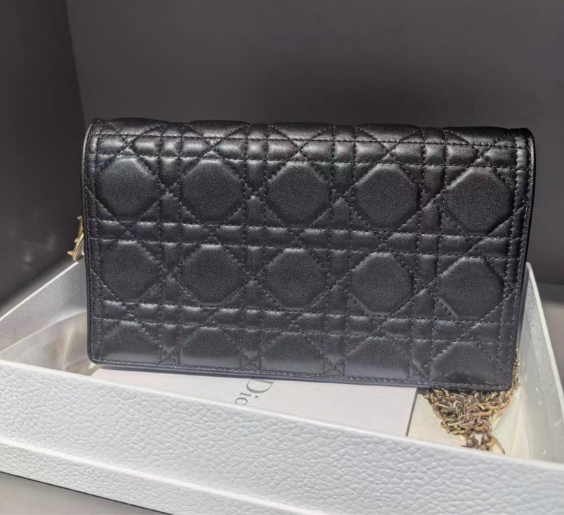 【96%新 ✨ 全網最低價！】Dior 迪奧戴妃 黑金woc 三合一 鏈條包（下單請先向我們查詢❤️）-4