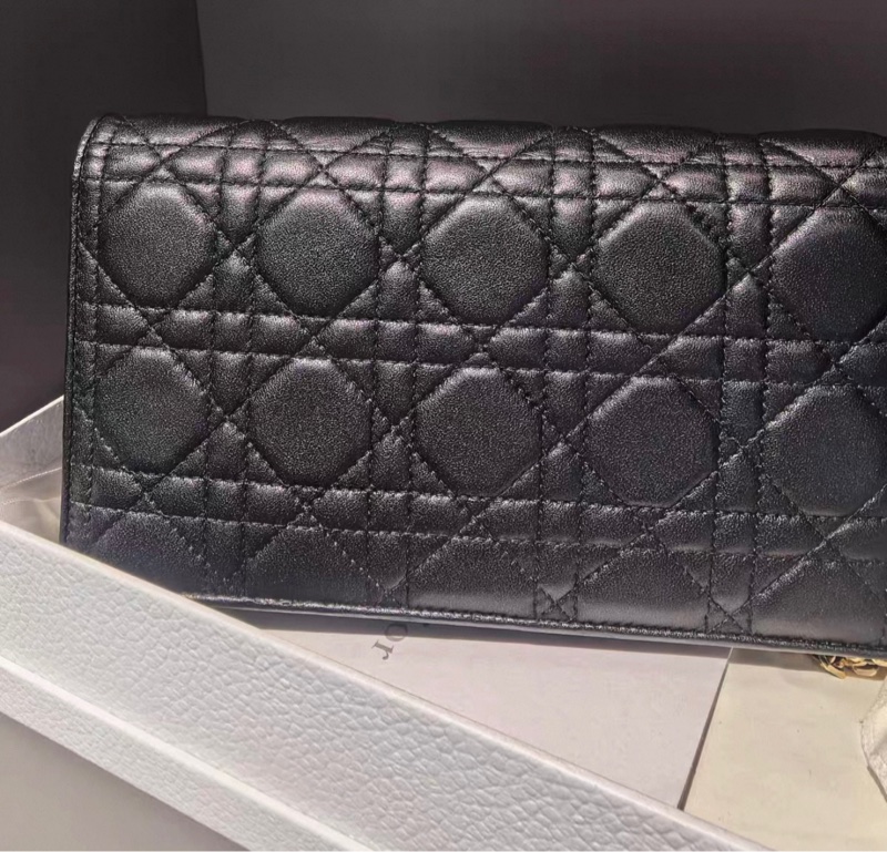 【96%新 ✨ 全網最低價！】Dior 迪奧戴妃 黑金woc 三合一 鏈條包（下單請先向我們查詢❤️）-5