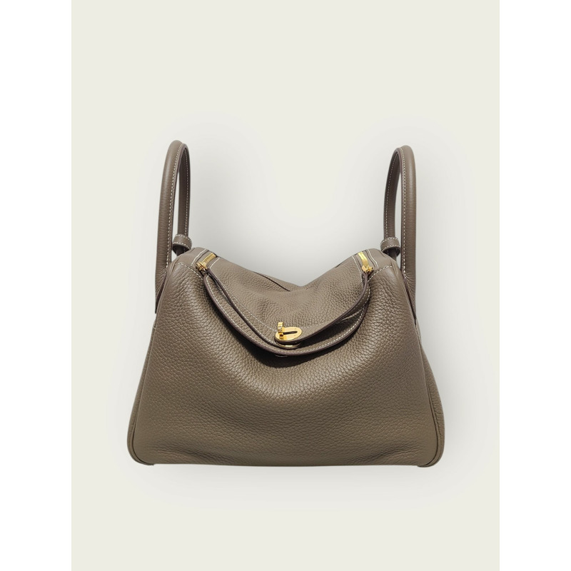 【包稅】HERMES 灰褐色金 Lindy 30 單肩包 U 印章-1