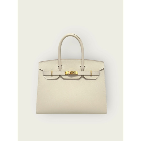 【包稅】HERMES Birkin 30 Epsom Sellier Craie 鍍金 U 印章