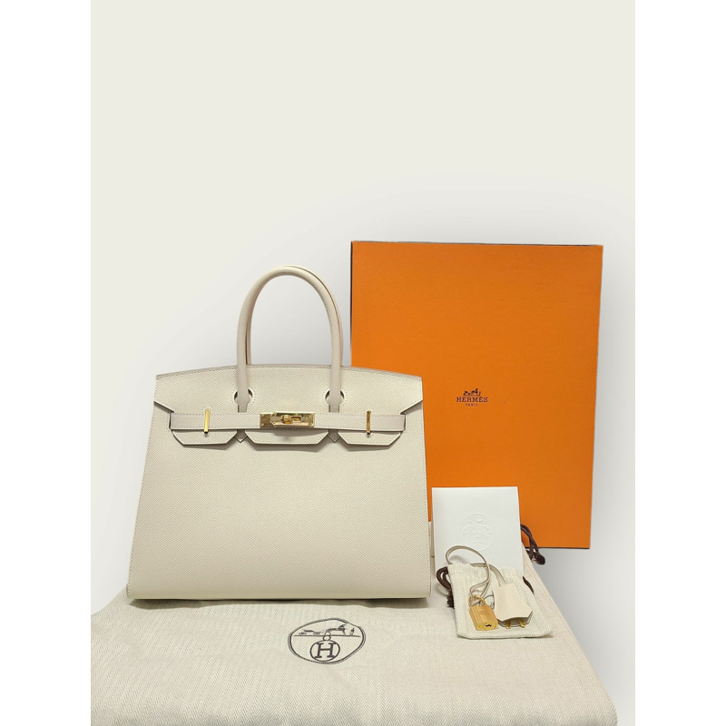【包稅】HERMES Birkin 30 Epsom Sellier Craie 鍍金 U 印章-6