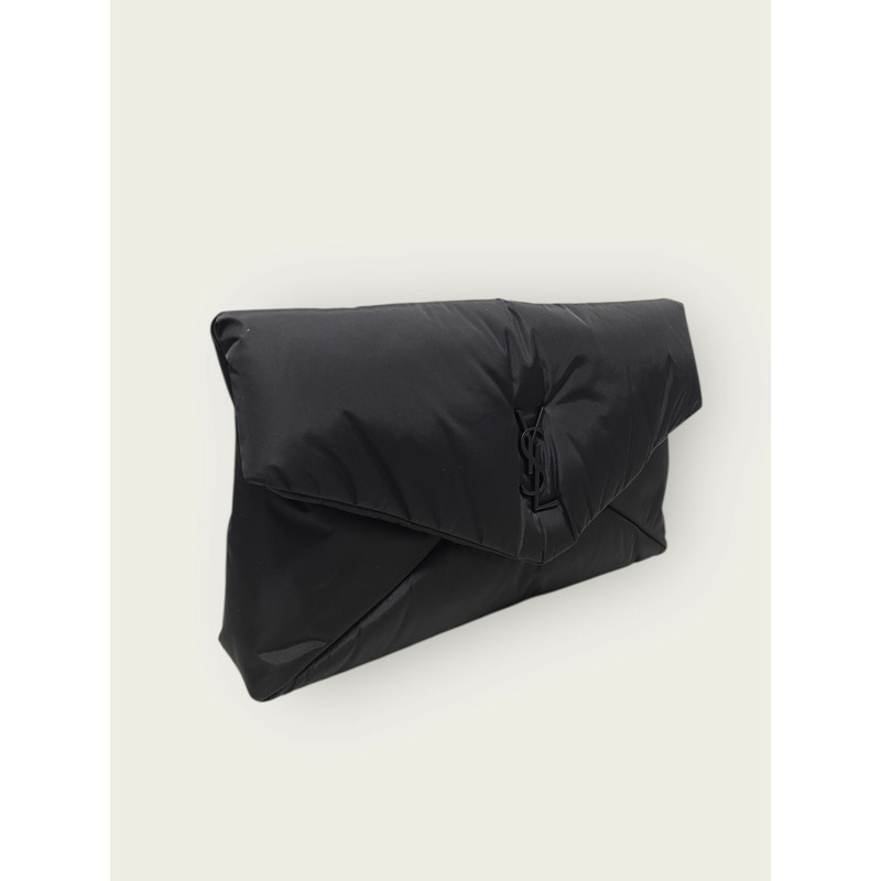 【包稅】SAINT LAURENT 黑色尼龍卡桑德拉信封式收納袋(大號)-2