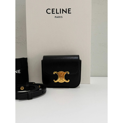 【包稅】CELINE 迷你雲朵亮面小牛皮斜背包 10I513DPV