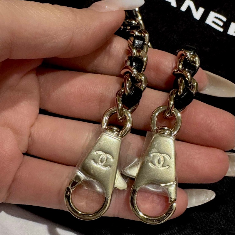 9.8新Chanel coco handle 24荔枝皮黑淡金-12