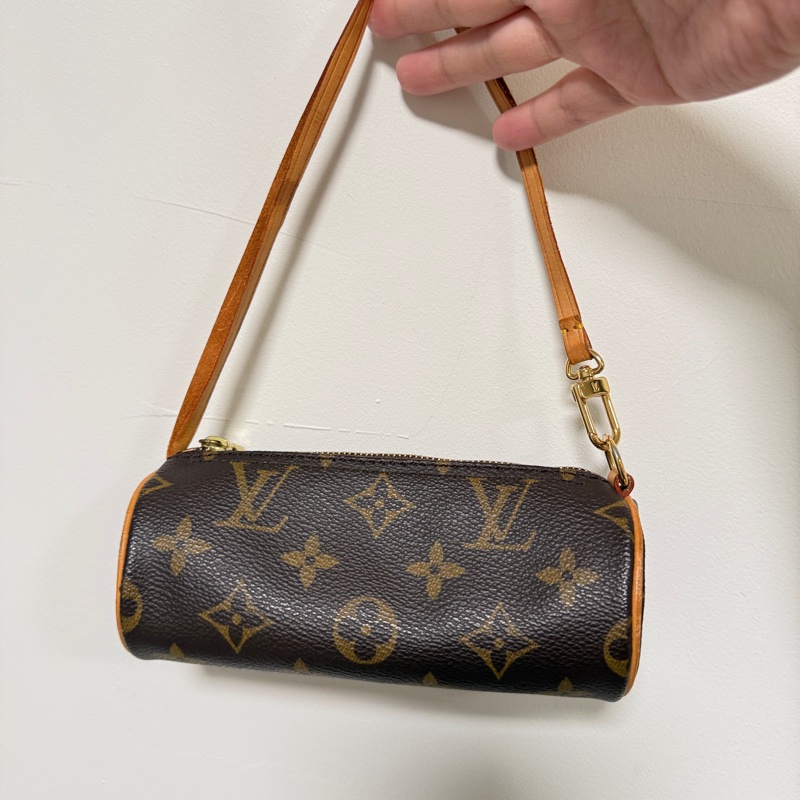 LOUIS VUITTON Monogram Papillon Pochette 巴比龍 老花小筆筒包-1
