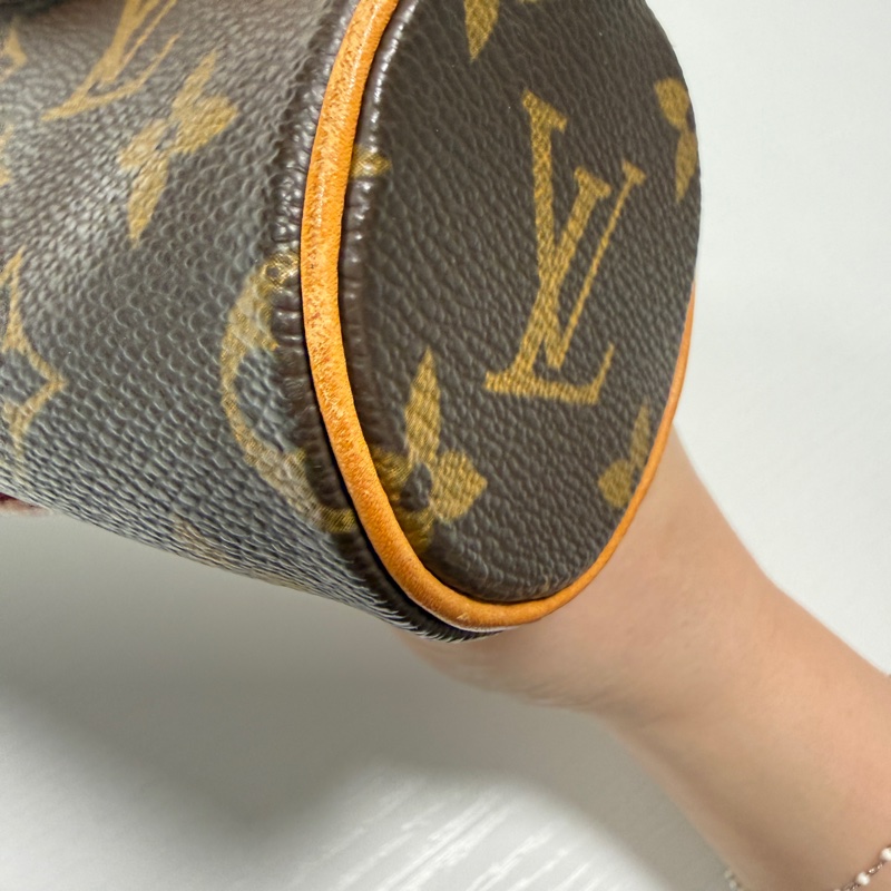 LOUIS VUITTON Monogram Papillon Pochette 巴比龍 老花小筆筒包-8