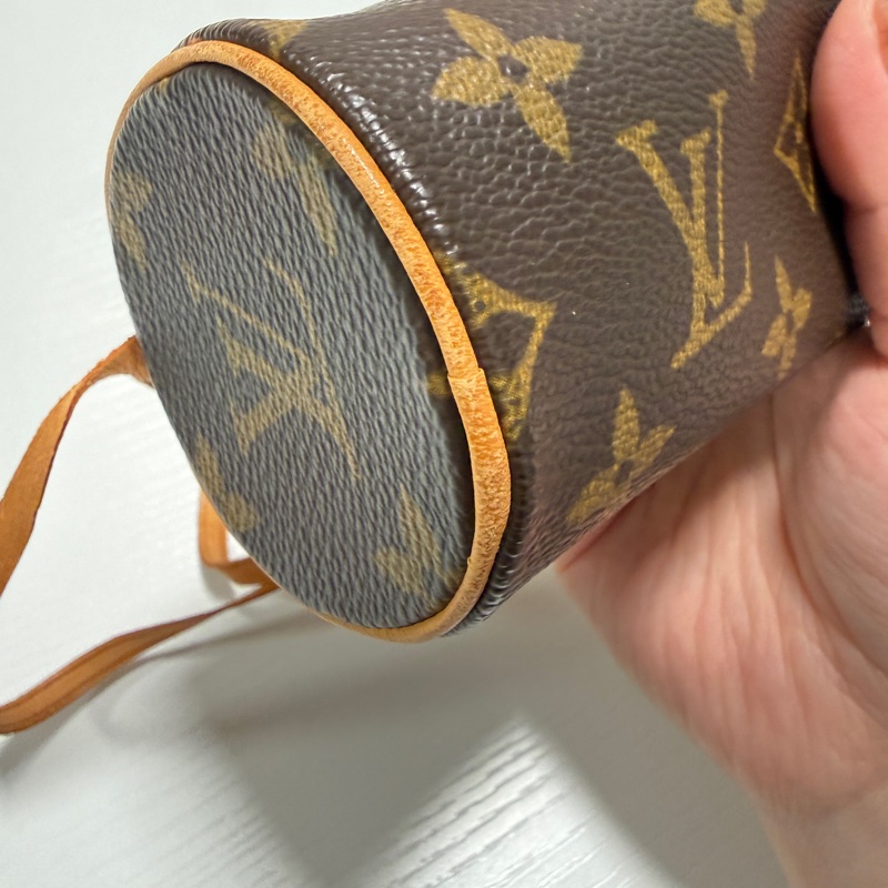 LOUIS VUITTON Monogram Papillon Pochette 巴比龍 老花小筆筒包-10