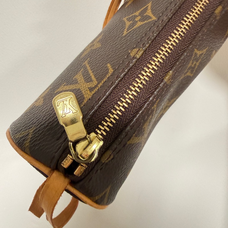 LOUIS VUITTON Monogram Papillon Pochette 巴比龍 老花小筆筒包-14