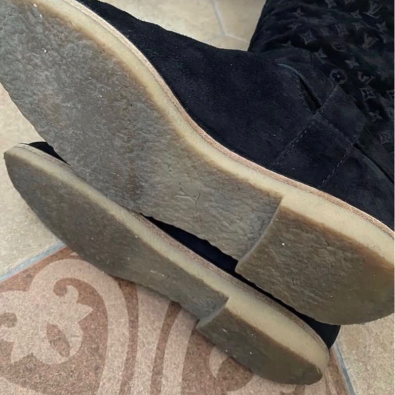 LV Monogram 羊毛襯裡長靴-4