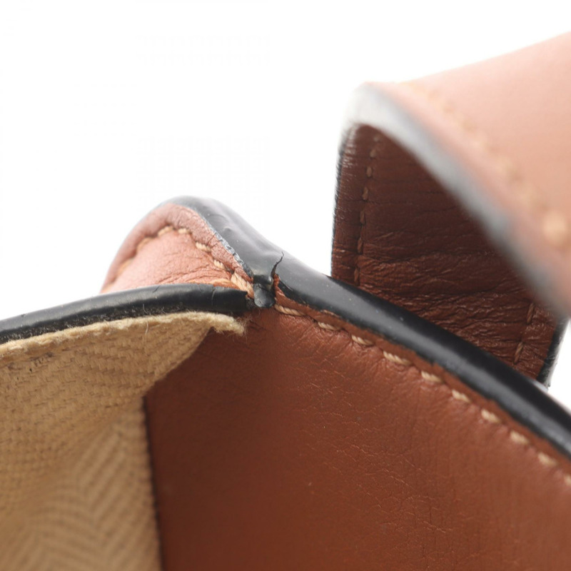 LOEWE HAMMOCK SMALL 肩斜背包 帆布皮革 米色 棕色 二手-8