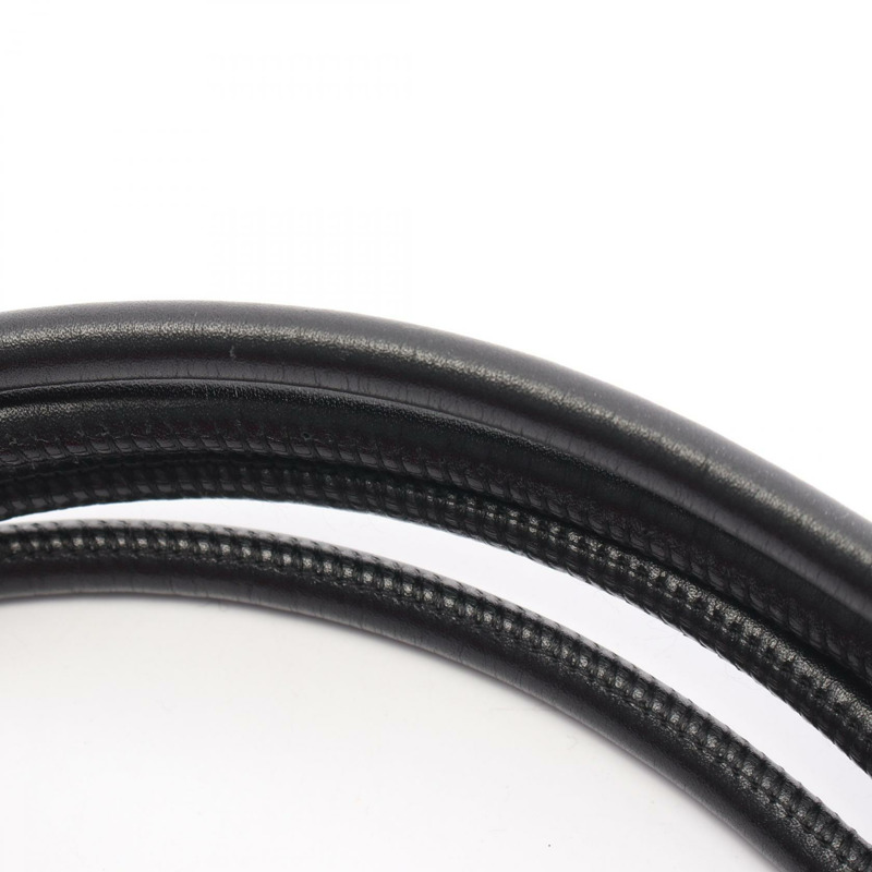 香奈兒 Cambon 系列大肩背手提包,黑色/粉紅色漆皮,二手,帶五金配件-6