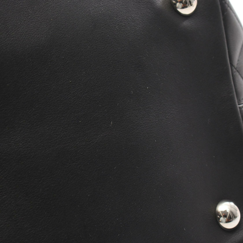 香奈兒 Cambon 系列大肩背手提包,黑色/粉紅色漆皮,二手,帶五金配件-8