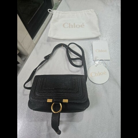 CHLOE Marcie 荔枝紋小牛皮肩背包/腰包