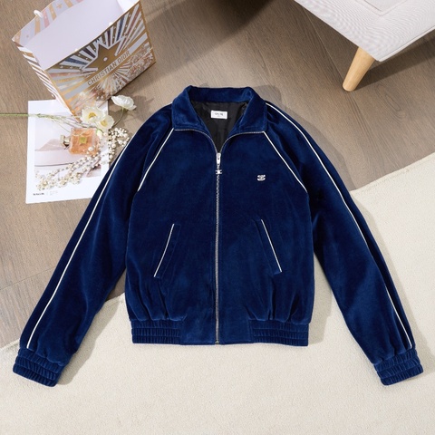 ❤️CELINE 休閒外套 高光澤感絲絨