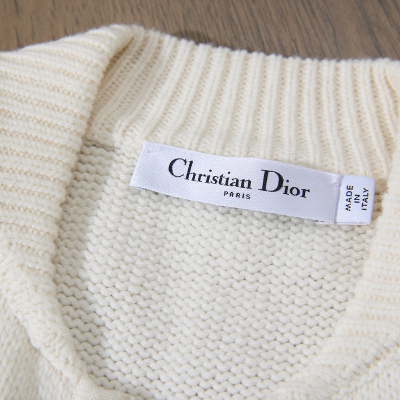 ❤️DIOR 24年Cruise系列 標誌蝴蝶圖案 羊絨羊毛背心-10