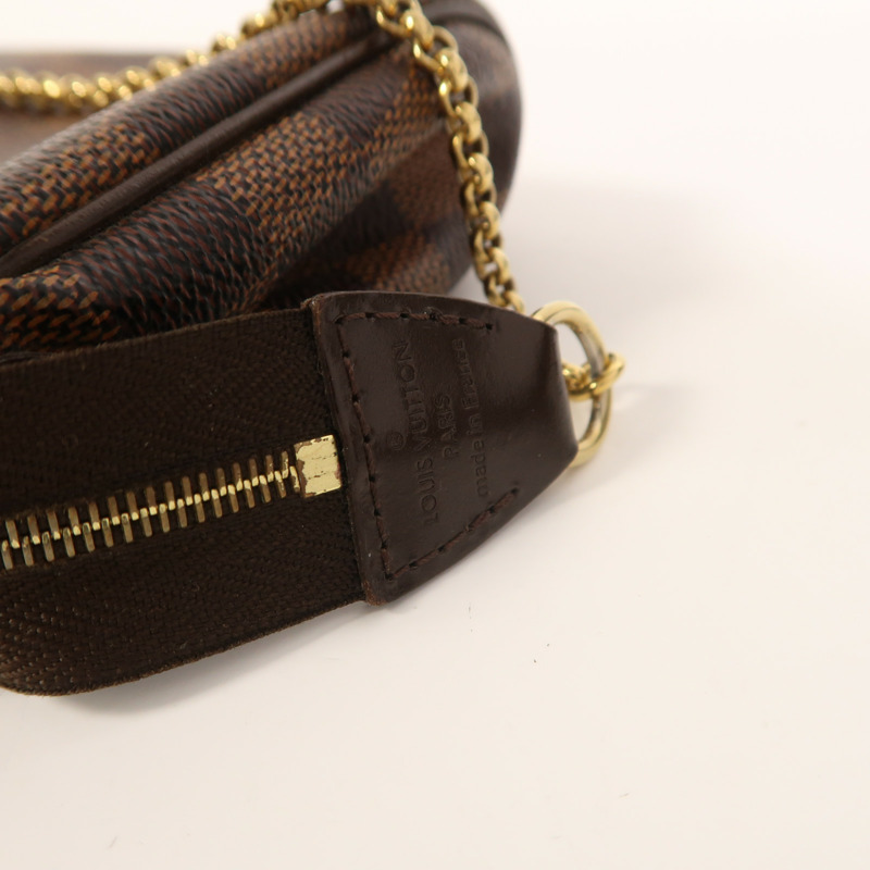 LOUIS VUITTON Damier Eva金扣手挽肩背兩用袋棕色-5