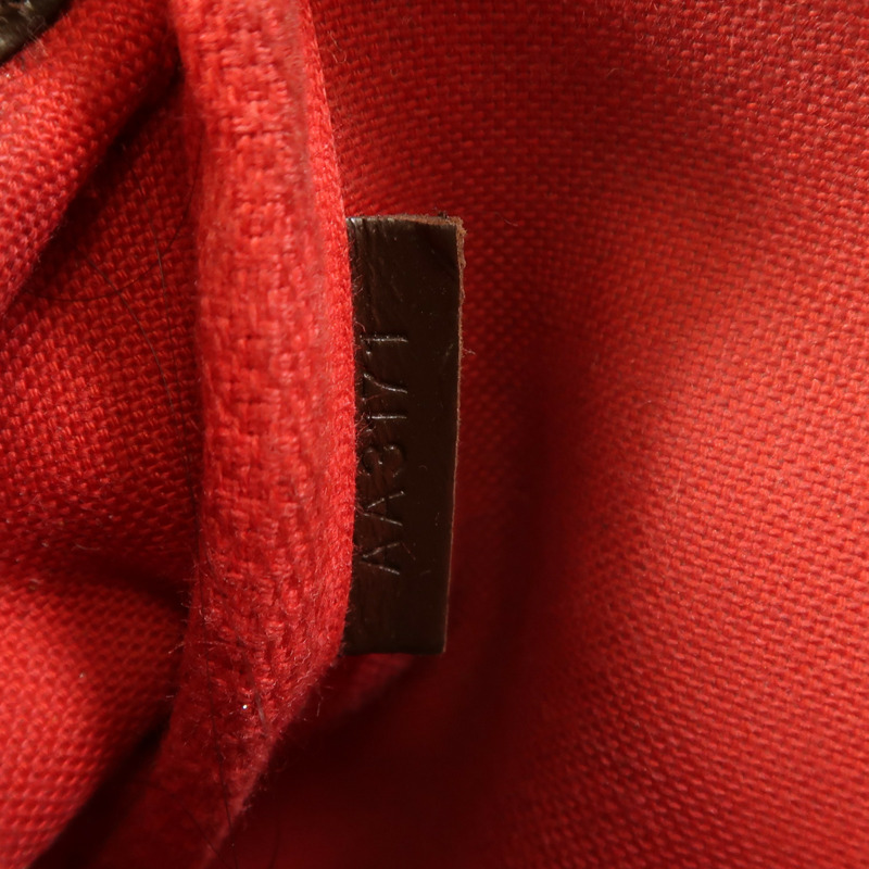 LOUIS VUITTON Damier Eva金扣手挽肩背兩用袋棕色-6