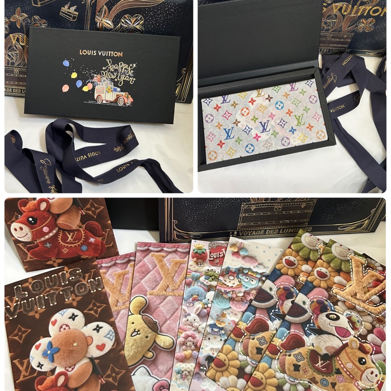 LV26(LV+村上隆+kitty系列)限量紅包袋👩🏻🦰LV巴黎活動展會稀有限定款!立體浮雕設計⋯,必收藏😍-0