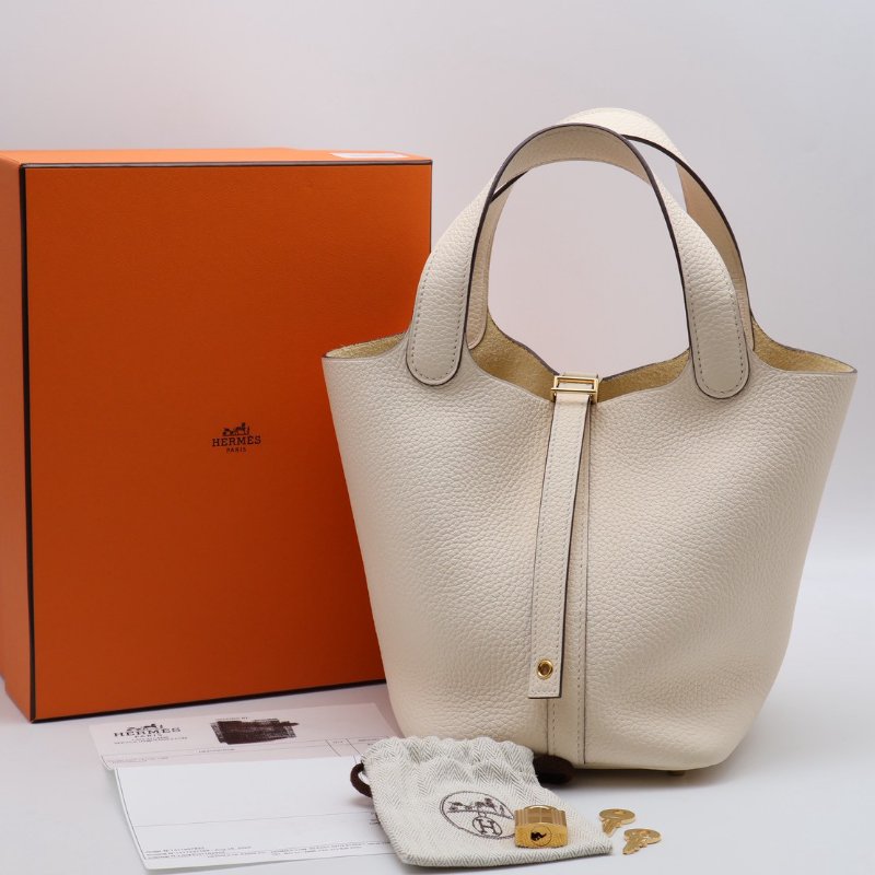 HERMES Picotin 18 - 奶油白金 Z-10
